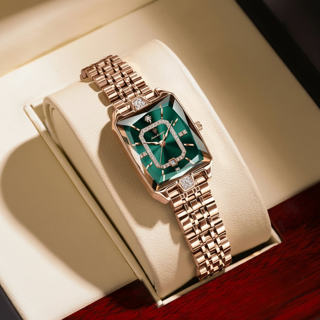 Montre POEDAGAR de Luxe pour Femme – Étanche, Calendrier, Haute Qualité, Acier Inoxydable, Mouvement Quartz, Élégante + Boîte Cadeau