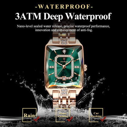 Montre POEDAGAR de Luxe pour Femme – Étanche, Calendrier, Haute Qualité, Acier Inoxydable, Mouvement Quartz, Élégante + Boîte Cadeau