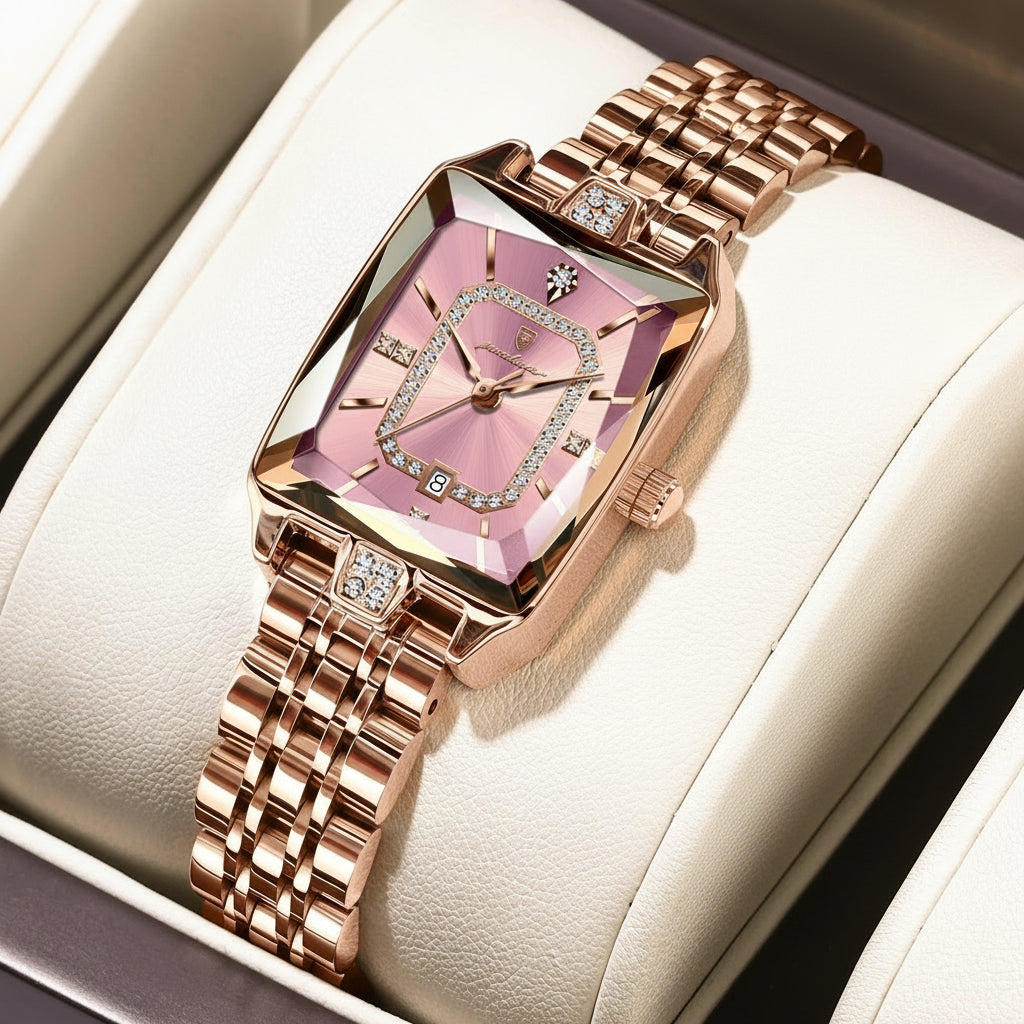 Montre POEDAGAR de Luxe pour Femme – Étanche, Calendrier, Haute Qualité, Acier Inoxydable, Mouvement Quartz, Élégante + Boîte Cadeau